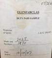 Glenfarclas 1970 Duty Paid Sample 2023 52.6% 500ml