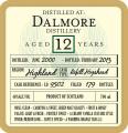 Dalmore 2000 DoD Refill Hogshead LD 9502 46% 700ml