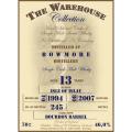 Bowmore 1994 WW8 The Warehouse Collection Bourbon Barrel 46% 700ml