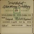 Glen Moray 1991 DoD Refill Hogshead LD 6637 50% 700ml