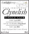 Clynelish 1997 TWL Cask Series One Ex-Bourbon Hogshead 7946 56.3% 200ml