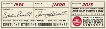 Russell's Reserve 1998 New American Oak Barrels 51.3% 750ml