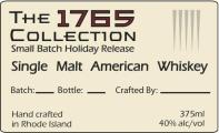 Sons of Liberty The 1765 Collection Single Malt American Whisky American Oak Barrels 40% 375ml