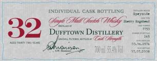Dufftown 1976 DR Individual Cask Bottling Sherry Hogshead 7753 55.4% 700ml