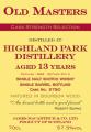 Highland Park 1998 JM Old Masters Cask Strength Selection Bourbon Cask 5790 57.5% 700ml
