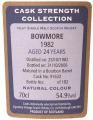 Bowmore 1982 SV Cask Strength Collection Bourbon Barrel 91632 54.9% 700ml