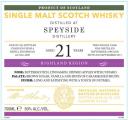 Speyside Distillery 1996 HL 50% 700ml