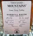 Thousand Mountains 2017 Handfill Raven Single Cask Whisky Red Wine & PX Sherry premium-malts.de 62.1% 500ml