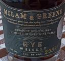 Milam & Greene Straight Rye Whisky 55.92% 750ml