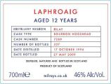 Laphroaig 1996 Soh Single Cask Bourbon Hogshead 7289 46% 700ml