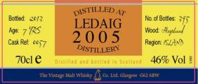 Ledaig 2005 VM The Cooper's Choice Hogshead 0057 46% 700ml