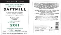 Daftmill 2011 Single Cask 1st Fill Oloroso Sherry Butt Sweden 60.3% 700ml