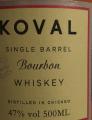 Koval Single Barrel Bourbon Whisky 47% 500ml