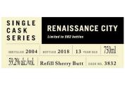 Highland Park 2004 Refill Sherry Butt #3832 Renaissance City Exclusive 59.2% 750ml
