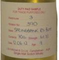 Springbank 2012 Refill Sherry Butt Rotation 390 61.7% 700ml