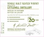 Littlemill 1991 DL Old Malt Cask Refill Hogshead DL 8004 50% 700ml