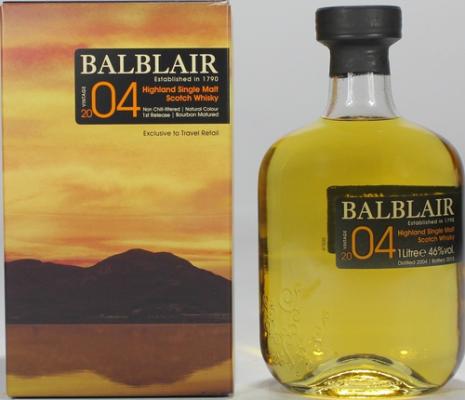 Balblair 2004 Bourbon 46% 1000ml