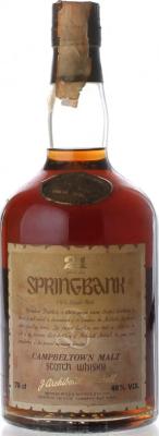 Springbank 21yo Archibald Mitchell Round Dumpy Parchment style label 46% 750ml