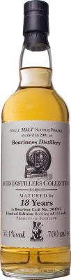Benrinnes 2001 JW Auld Distillers Collection Bourbon cask #304712 54.4% 700ml
