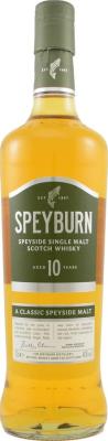 Speyburn 10yo Speyside Single Malt Scotch Whisky American oak ex-bourbon ex-sherry 40% 700ml