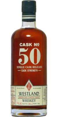 Westland Cask #50 Single Cask Release Heavy Char New American Oak 55% 750ml