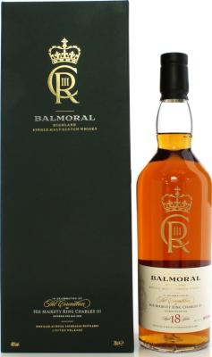 Balmoral 18yo Coronation Edition 4 European Oak Butts & 1 American Oak Hogsh The Coronation Of King Charles III 48% 700ml