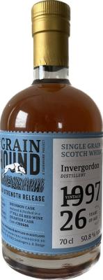 Invergordon 1997 TCaH The Grainhound Bourbon + Finish in 1st Fill Red Wine QC 50.8% 700ml