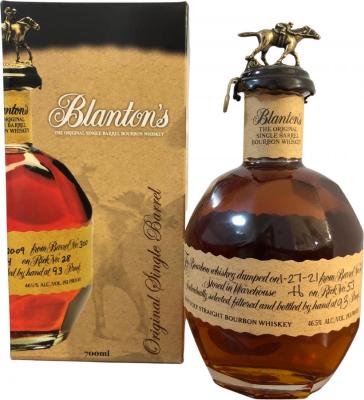 Blanton's The Original Single Barrel Bourbon Whisky Charred American White Oak 217 46.5% 700ml