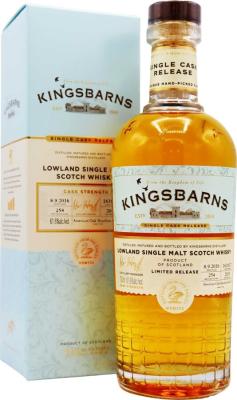 Kingsbarns 2016 Single Cask Release American Oak Bourbon Barrel #1610872 61.6% 700ml
