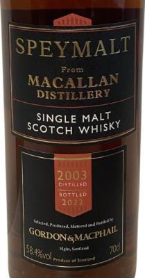 Macallan 2003 GM Speymalt 1st-Fill Sherry Hogshead 58.4% 700ml