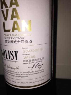 Kavalan Solist Sherry Cask Sherry Cask S090626017B 57.1% 700ml