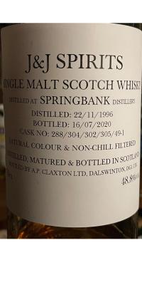 Springbank 1996 UD J&J Spirits Maltstock Campfire 2021 48.8% 700ml