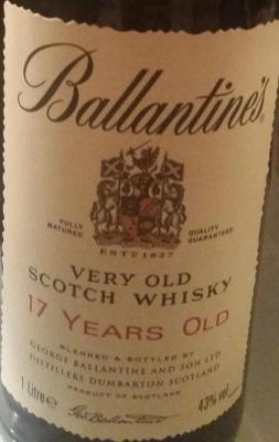Ballantine's 17yo Very Old Scotch Whisky 43% 1000ml