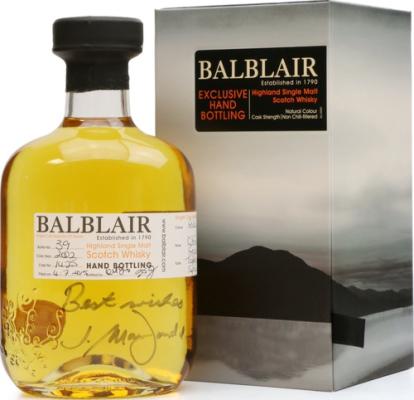 Balblair 2002 Hand Bottling #1425 55.5% 700ml