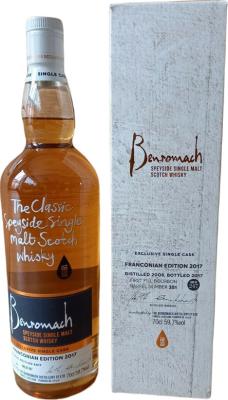 Benromach 2008 Exclusive Single Cask First Fill Bourbon Barrel #351 The Village 2017 59.7% 700ml