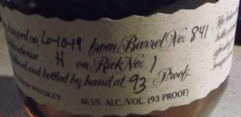 Blanton's The Original Single Barrel Bourbon Whisky #4 Charred American White Oak Barrel 841 46.5% 700ml