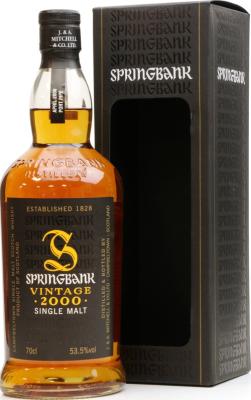 Springbank 2000 Vintage for Sweden Port Cask 53.5% 700ml