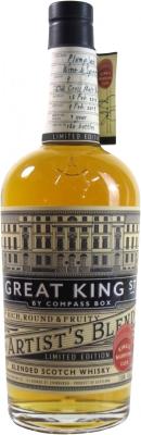 Great King Street Artist's Blend Single Marrying Cask Limited Edition Oak cross malt blend Plumpjack Wine & Spirits 49% 750ml