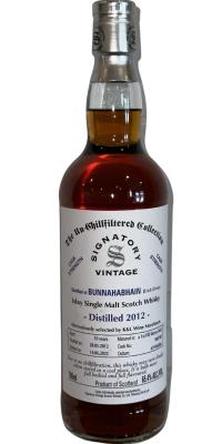 Bunnahabhain 2012 SV The Un-Chillfiltered Collection Cask Strength 1st Fill Sherry Butt K&L Wine Merchants 65.4% 700ml