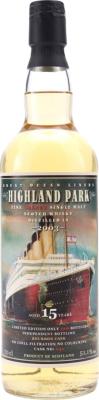 Highland Park 2003 JW Great Ocean Liners 15yo Bourbon Cask #041 The Whisky Fair Berlin 2018 51.1% 700ml