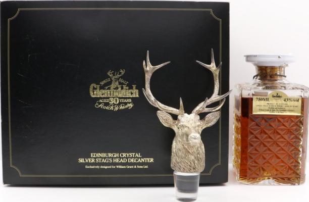 Glenfiddich 30yo Silver Stag's Head Decanter 43% 750ml