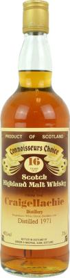 Craigellachie 1971 GM Connoisseurs Choice 16yo Whitehorse Distillers Ltd 40% 750ml