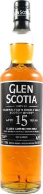 Glen Scotia 15yo Rich & Smooth American Oak Barrels 46% 700ml