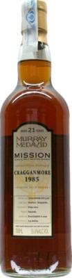 Cragganmore 1985 MM Mission Gold Series Bourbon Tempranillo 55.6% 700ml