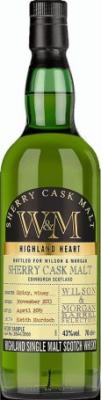 Highland Heart 2013 WM Sherry Cask Malt 3544/3550 43% 700ml