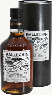 Ballechin 2008 Vintage The Chronicles Refill Sherry Butt #186 LMDW 60% 700ml