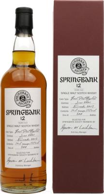 Springbank 2001 Society Bottling Fresh Port Hogshead 53.5% 700ml