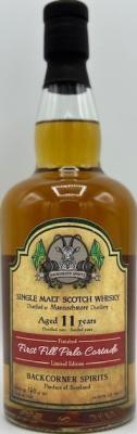Mannochmore 2011 PDnl Single malt scotch whisky Finished 1st Fill Palo Cortado Backcorner Spirits 56.1% 700ml