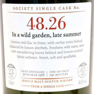 Balmenach 1988 SMWS 48.26 In A wild garden late summer Refill Ex-Sherry Butt 48.26 50.5% 700ml