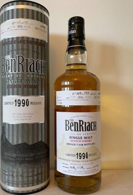 BenRiach 1990 Single Cask Bottling Batch 6 Bourbon Barrel #970 57.1% 700ml